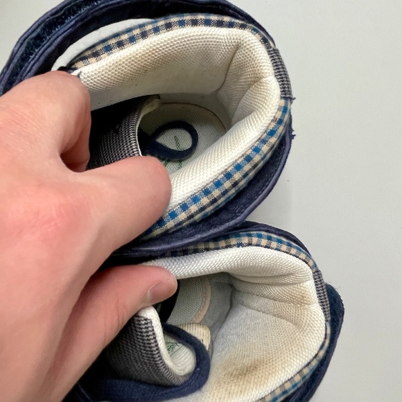 Keep Grey Houndstooth & Blue Check Canvas High-top Vegan Unisex Sneakers M 8.5 - Picture 14 of 16